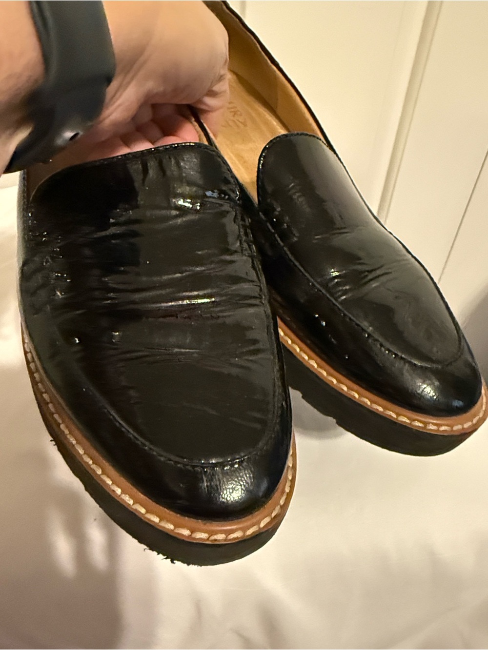Naturalizer Black Patent Slip-On Loafers